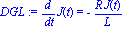 DGL := diff(J(t), t) = -R*J(t)/L