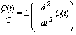 Q(t)/C = L*(diff(Q(t), `$`(t, 2)))