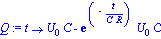 Q := proc (t) options operator, arrow; U[0]*C-exp(-t/(C*R))*U[0]*C end proc