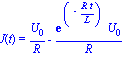 J(t) = U[0]/R-exp(-R*t/L)*U[0]/R