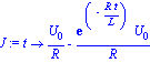 J := proc (t) options operator, arrow; U[0]/R-exp(-R*t/L)*U[0]/R end proc