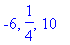 -6, 1/4, 10