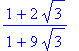 (1+2*sqrt(3))/(1+9*sqrt(3))