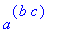 a^(b*c)