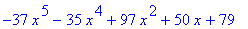 -37*x^5-35*x^4+97*x^2+50*x+79