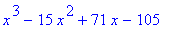 x^3-15*x^2+71*x-105