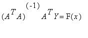 (A^T*A)^(-1)*A^T*Y = F(x)