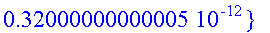 {.20000000000008e-12, .50642870042828e-17, .2555708...
