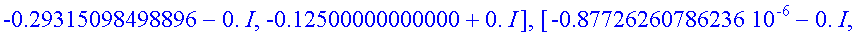 answers := [[0.+0.*I, 1.0000000000000-0.*I, 0.-0.*I...