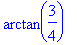 arctan(3/4)