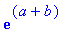 exp(a+b)