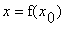 x = f(x[0])
