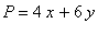 P = 4*x+6*y