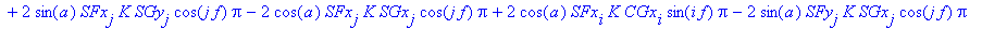 R24 := 2*Dx^2*Pi+2*Dy^2*Pi-2*cos(a)*CFx[i]*K*CGx[i]*cos(i*f)*Pi-2*cos(a)*CFy[j]*K*CGy[j]*cos(j*f)*Pi-2*cos(a)*CFy[i]*K*CGy[i]*cos(i*f)*Pi+2*sin(a)*CFx[i]*K*SGy[i]*sin(i*f)*Pi-2*cos(a)*CFx[j]*K*CGx[j]*c...