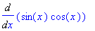 Diff(sin(x)*cos(x),x)