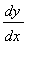 dy/dx