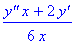 1/6*(`y''`*x+2*`y'`)/x