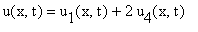 u(x,t) = u[1](x,t)+2*u[4](x,t)