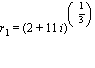 r[1] = (2+11*i)^(1/3)