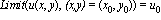 Limit(u(x, y), `(x,y)` = (x[0], y[0])) = u[0]