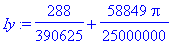 Iy := 288/390625+58849/25000000*Pi