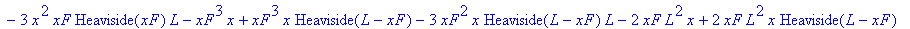 biegelinie := PIECEWISE([7/119705625000*F*(-x^3*Heaviside(L-xF)*L-x^3*xF+x^3*xF*Heaviside(L-xF)+x^3*xF*Heaviside(xF)+3*xF*x^2*L-3*x^2*xF*Heaviside(xF)*L-xF^3*x+xF^3*x*Heaviside(L-xF)-3*xF^2*x*Heaviside...