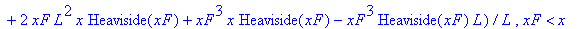 biegelinie := PIECEWISE([7/119705625000*F*(-x^3*Heaviside(L-xF)*L-x^3*xF+x^3*xF*Heaviside(L-xF)+x^3*xF*Heaviside(xF)+3*xF*x^2*L-3*x^2*xF*Heaviside(xF)*L-xF^3*x+xF^3*x*Heaviside(L-xF)-3*xF^2*x*Heaviside...