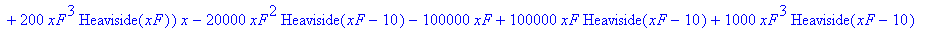 My := PIECEWISE([(-100000*Heaviside(xF-10)-200*xF^3*Heaviside(xF-10)+3000*xF^2*Heaviside(xF-10)-3000*xF^2*Heaviside(xF)+200*xF^3*Heaviside(xF))*x-20000*xF^2*Heaviside(xF-10)-100000*xF+100000*xF*Heavisi...