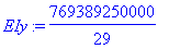 EIy := 769389250000/29