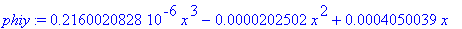 phiy := .2160020828e-6*x^3-.2025019527e-4*x^2+.4050039053e-3*x