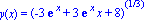 y(x) = (-3*exp(x)+3*exp(x)*x+8)^(1/3)