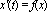 `x'`(t) = f(x)