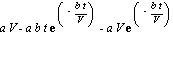 a*V-a*b*t*exp(-b*t/V)-a*V*exp(-b*t/V)