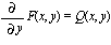 Diff(F(x, y), y) = Q(x, y)