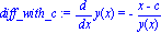 diff_with_c := diff(y(x), x) = -(x-c)/y(x)