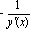 -1/`y'`(x)