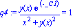 q4 := y(x)*exp(-_C1)/(x^2+y(x)^2) = 1