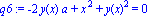 q6 := -2*y(x)*a+x^2+y(x)^2 = 0