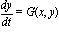 dy/dt = G(x, y)