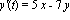 `y'`(t) = 5*x-7*y