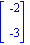 Vector[column]([[-2], [-3]])
