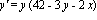`y'` = y*(42-3*y-2*x)