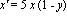 `x'` = 5*x*(1-y)