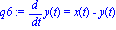 q6 := diff(y(t), t) = x(t)-y(t)
