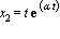 x[2] = t*exp(alpha*t)