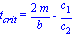 t[crit] = 2*m/b-c[1]/c[2]