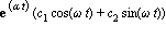 exp(alpha*t)*(c[1]*cos(omega*t)+c[2]*sin(omega*t))
