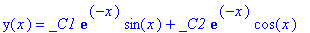 y(x) = _C1*exp(-x)*sin(x)+_C2*exp(-x)*cos(x)