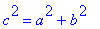 c^2 = a^2+b^2
