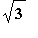 sqrt(3)